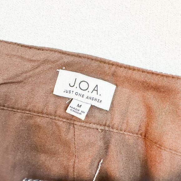 J.OA. Plaid Houndstooth Printed Pants Button Accents Size M - Picture 5 of 6